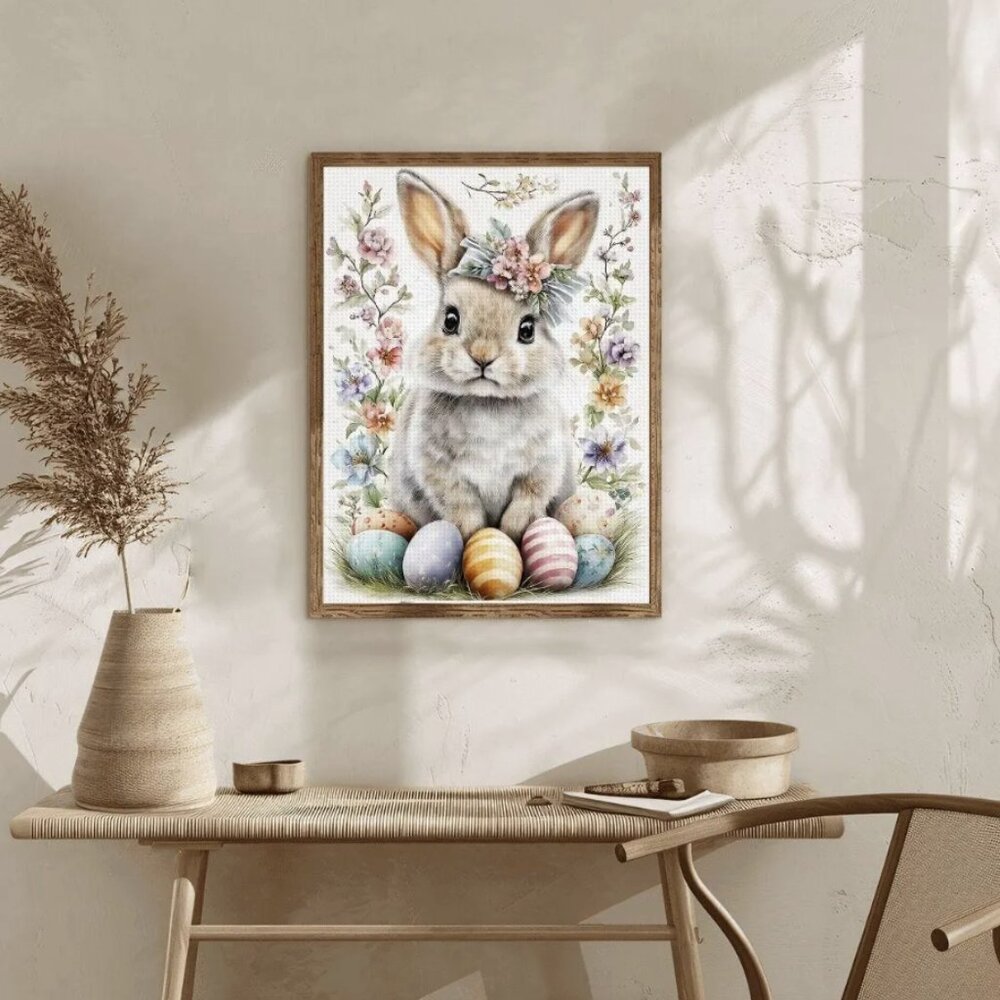 🐰Bunny DIY Diamond Painting Kit No Frame - Rabbit Art Craft Project Gems Canvas - Picture 6 of 6